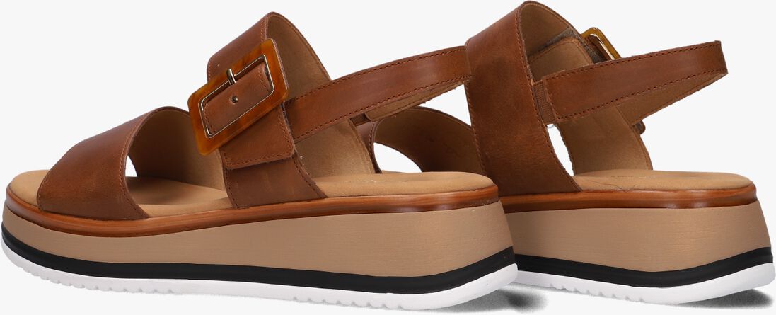 bruine gabor platte sandalen 744