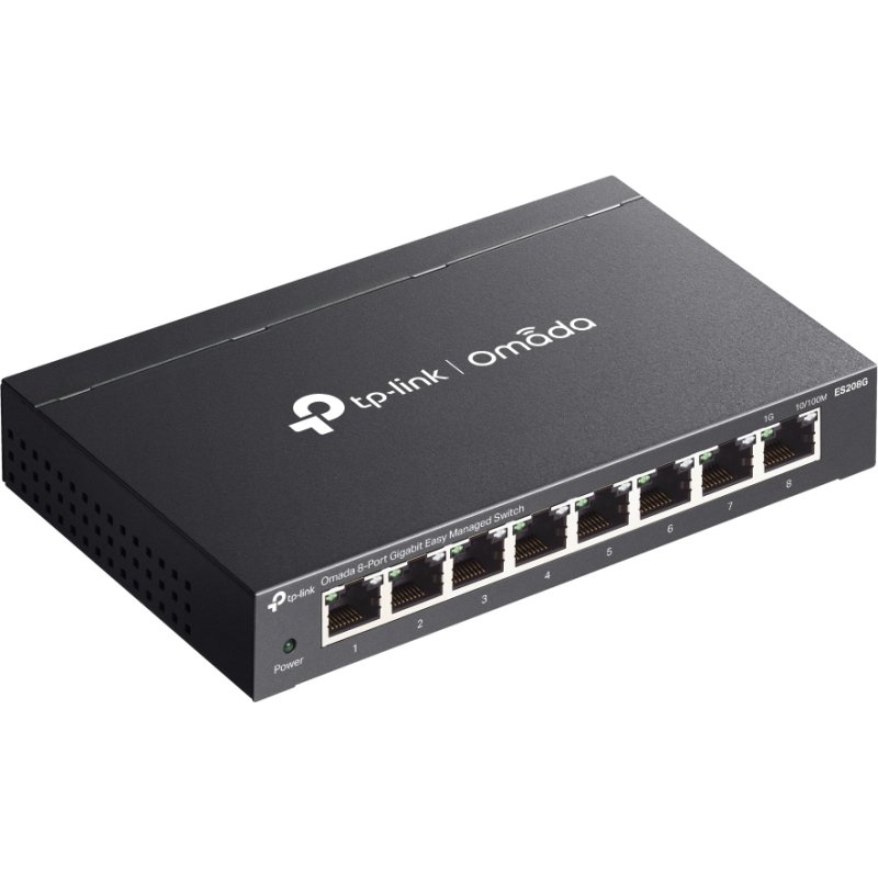 TP-Link Omada ES208G commutateur réseau Géré L2 Gigabit Ethernet (10/100/1000) Noir