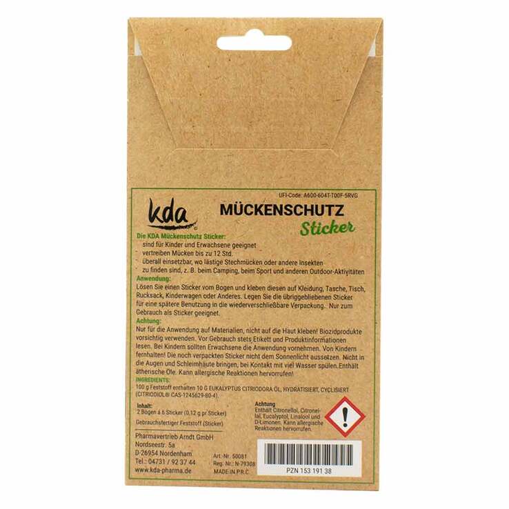 Mückenschutz Sticker KDA, 2 St
