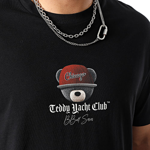 Tee Shirt Oversize Large Chicago Cap BBall Series Noir