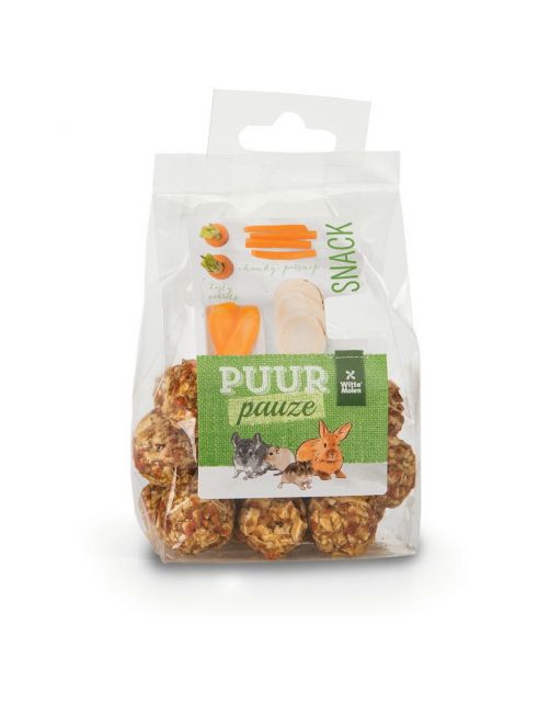 Witte Molen Puur Pauze Groentenbal Wortel & Pastinaak - Knaagdiersnack - 100 g