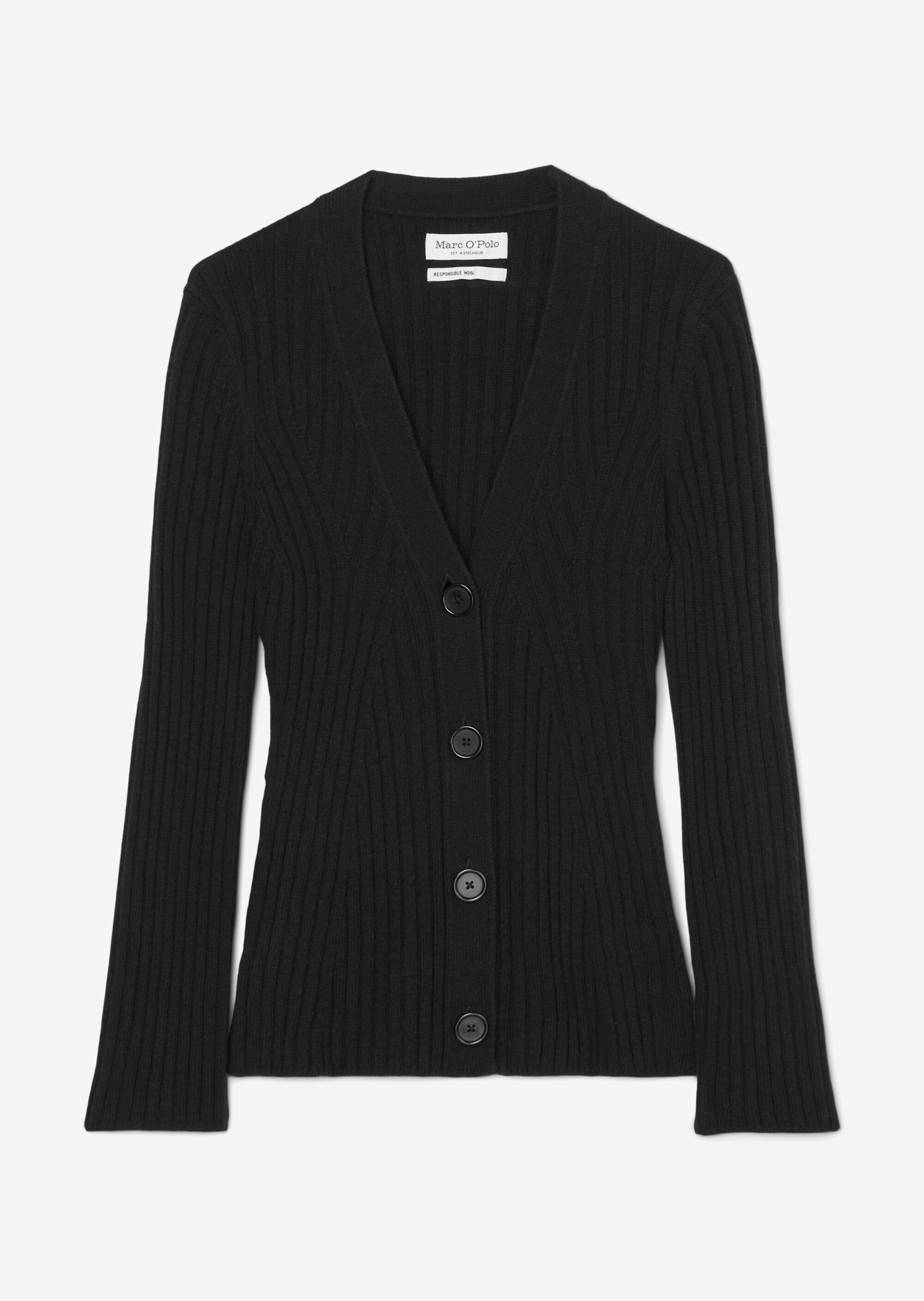 V-Neck-Cardigan fittedmit Fully fashioned Details