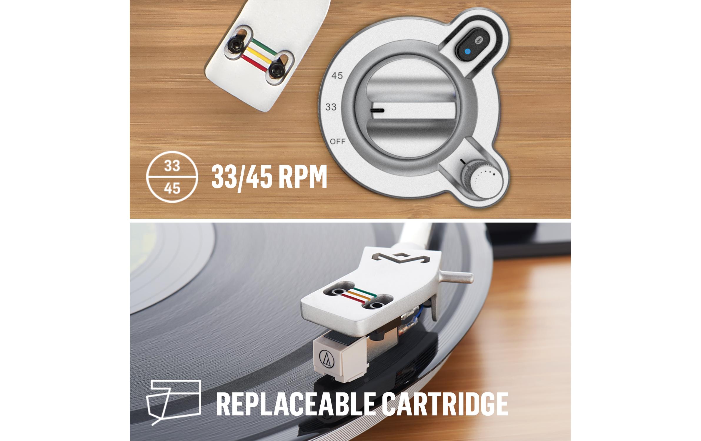 Plattenspieler mit Bluetooth Stir it Up Wireless Braun<br>Plattenspieler mit integriertem Vorverstärker und WiFi