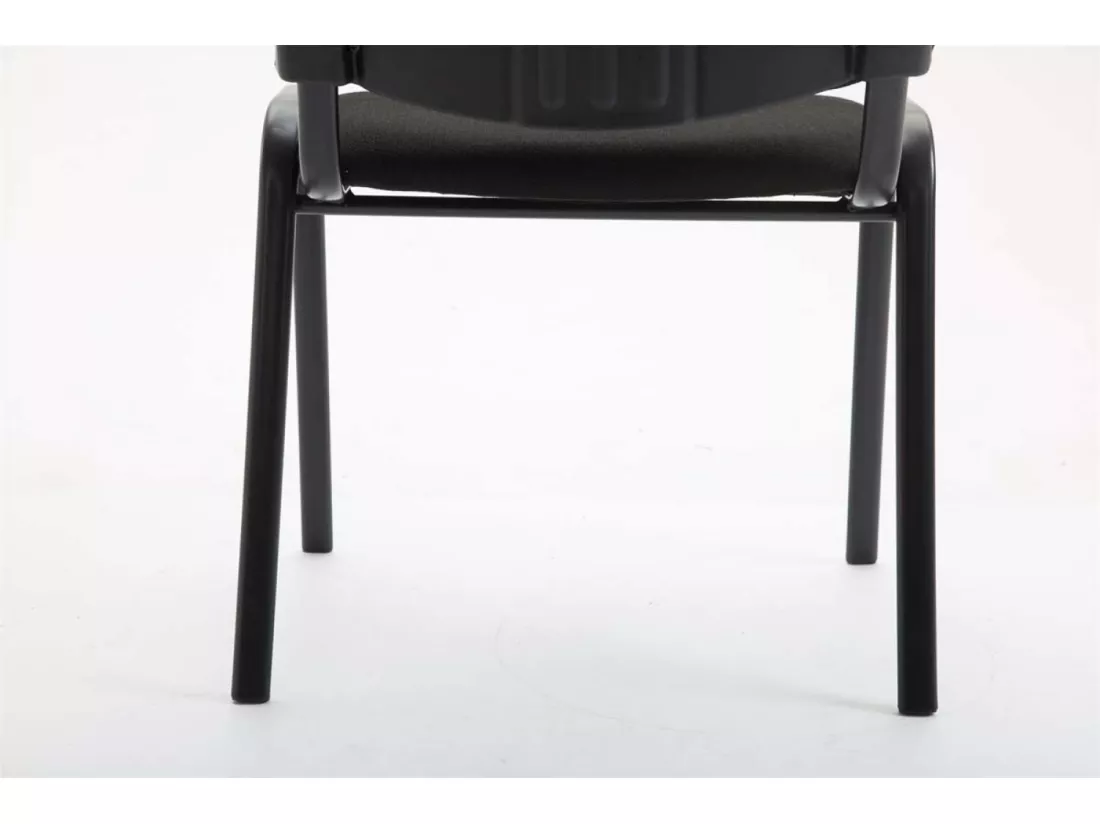 Chaise de conférence - Tissu & Métal noir mat - Noir - Ken