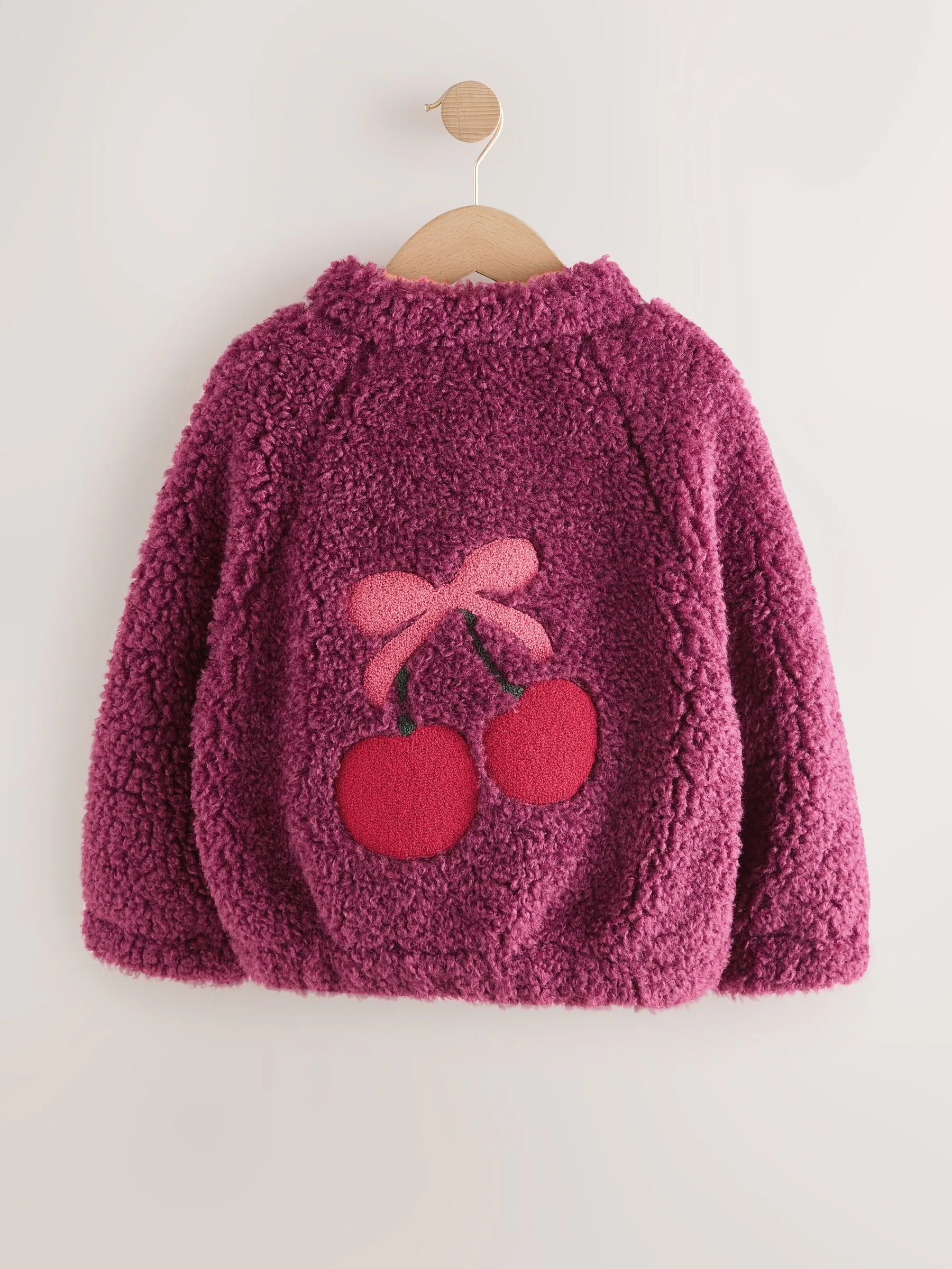 Kastanjebruin-rood - Borg fleece bomberjack (3 - 16 jr)