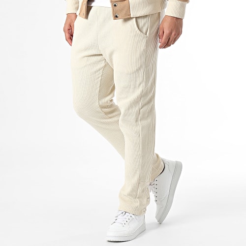 Ensemble Veste Bomber Et Pantalon Camel Beige