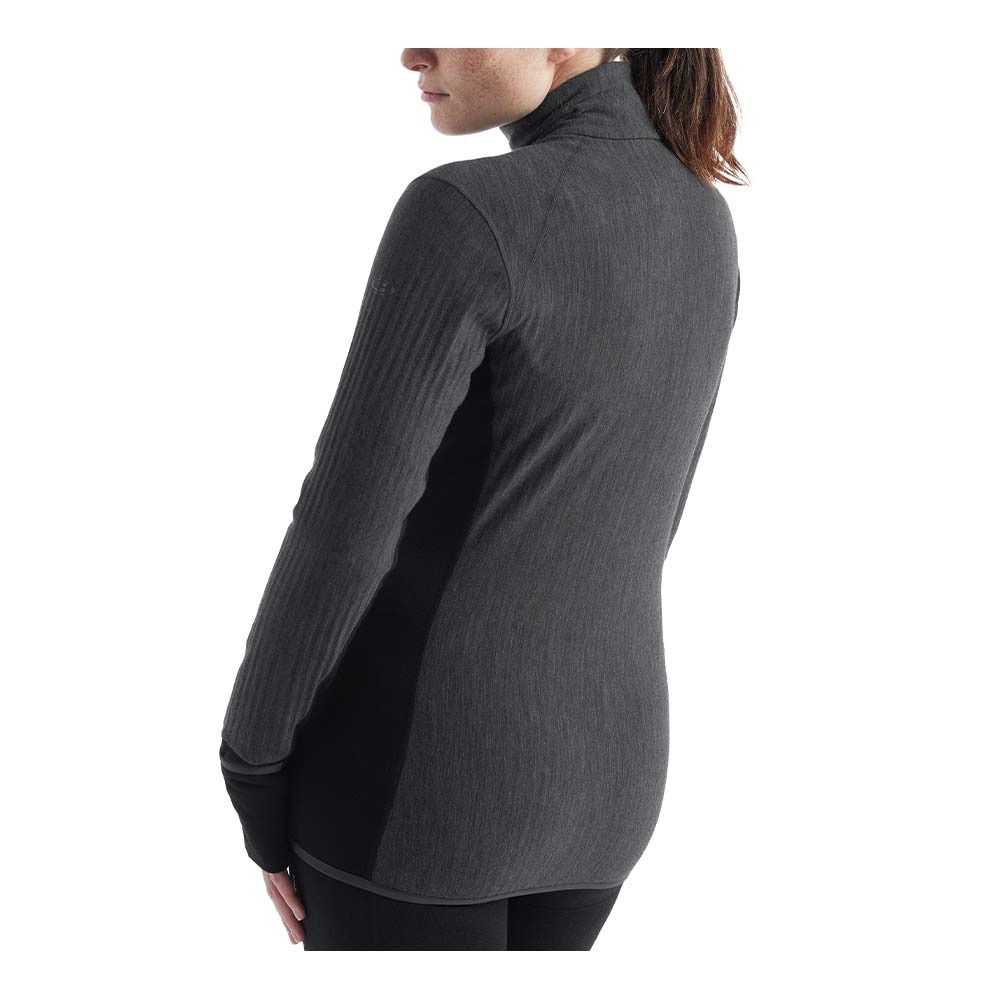 Icebreaker DESCENDER MERINO - Veste Femme jet hthr/black