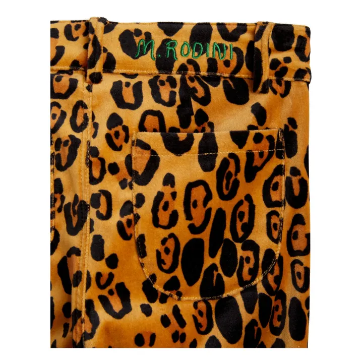 Mini Rodini Pantalon Velours Bio Léopard | Orange