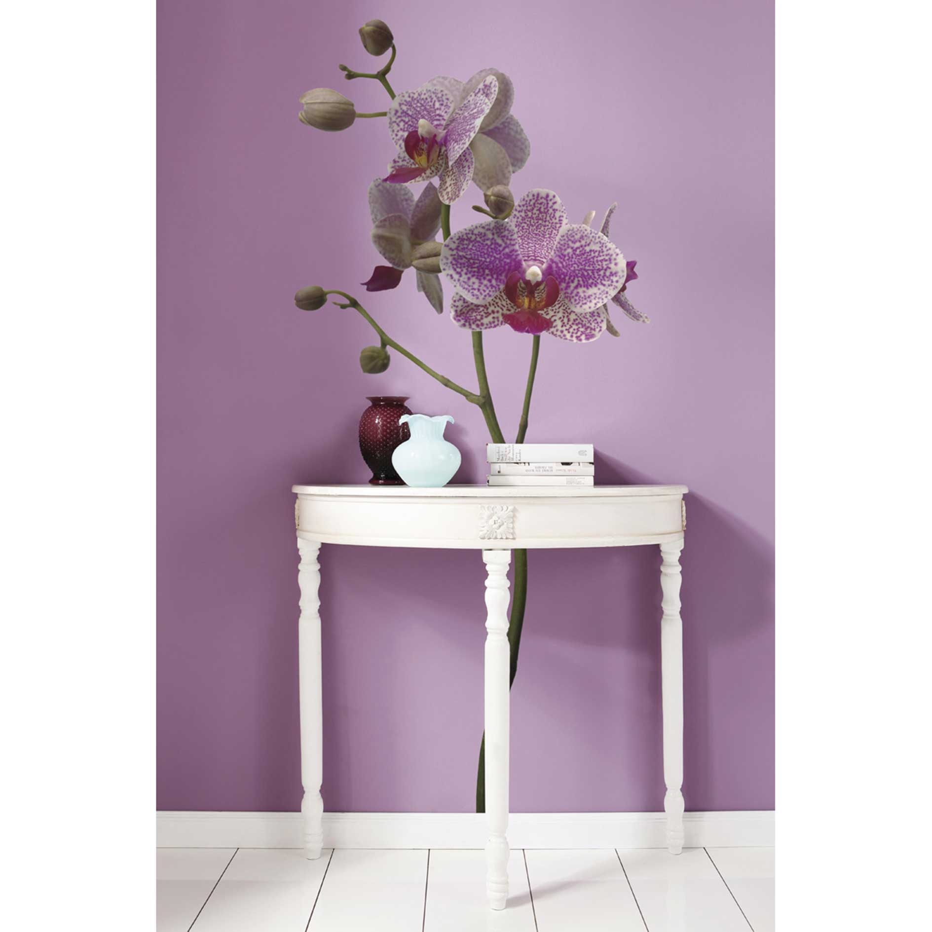 Wandtattoo ORCHIDEE - lila-weiß-grün - 100x70 cm