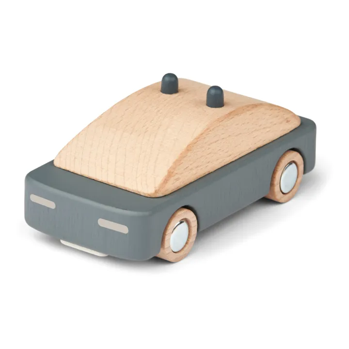 Liewood Voiture de police en bois | Whale blue