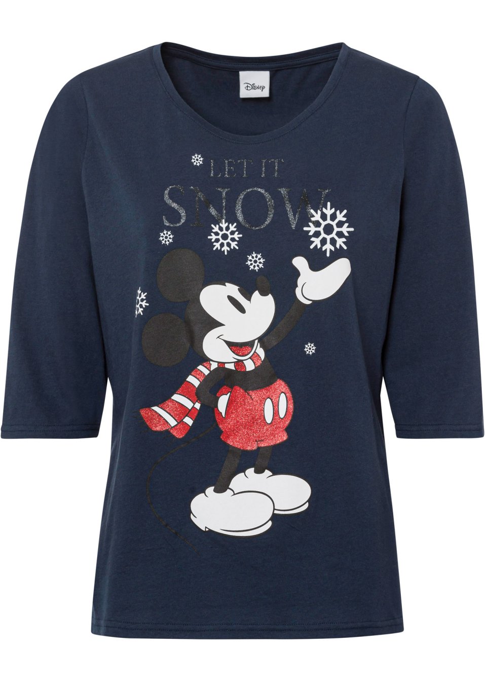 T-shirt manches 3/4 à imprimé Mickey Mouse