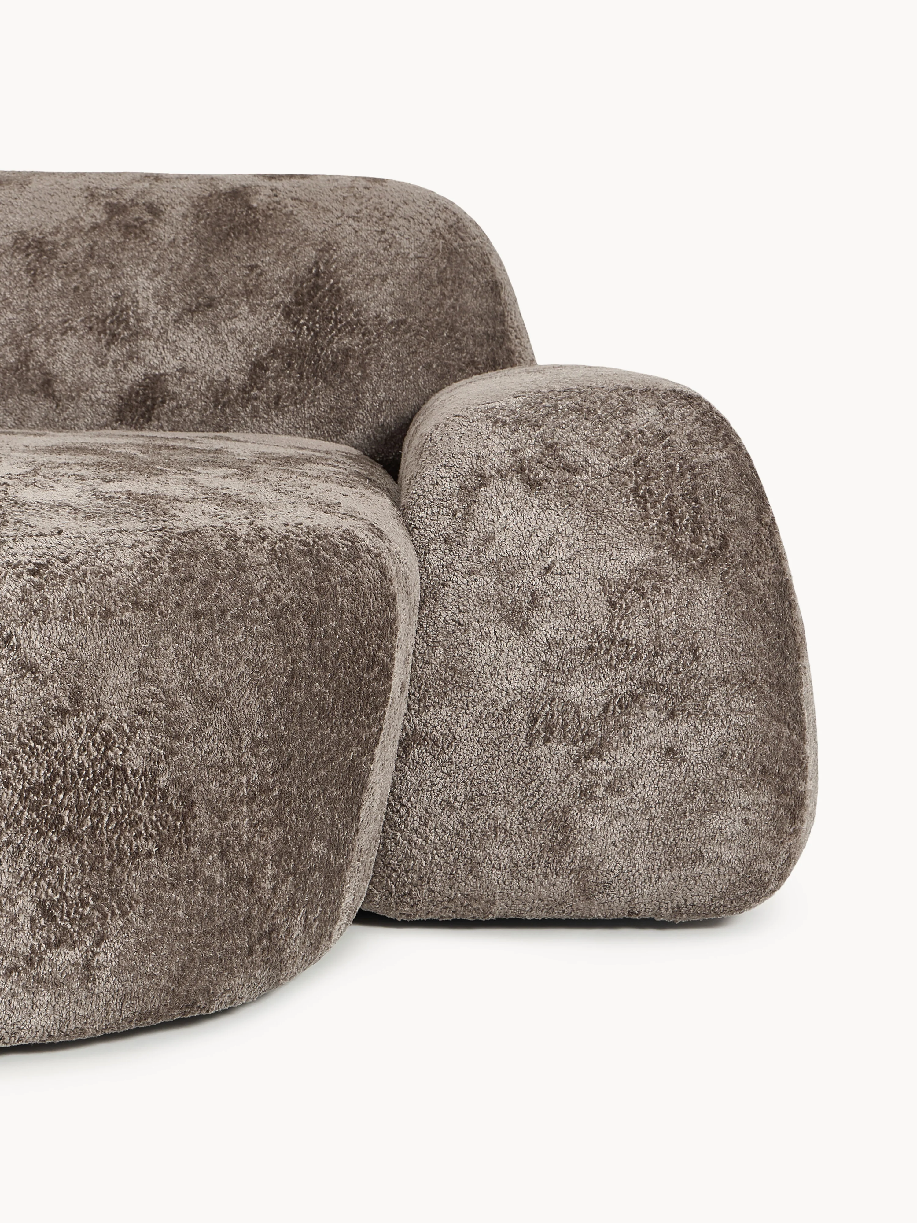 Modulaire teddy-bouclé hoekbank Wolke (3-zits)