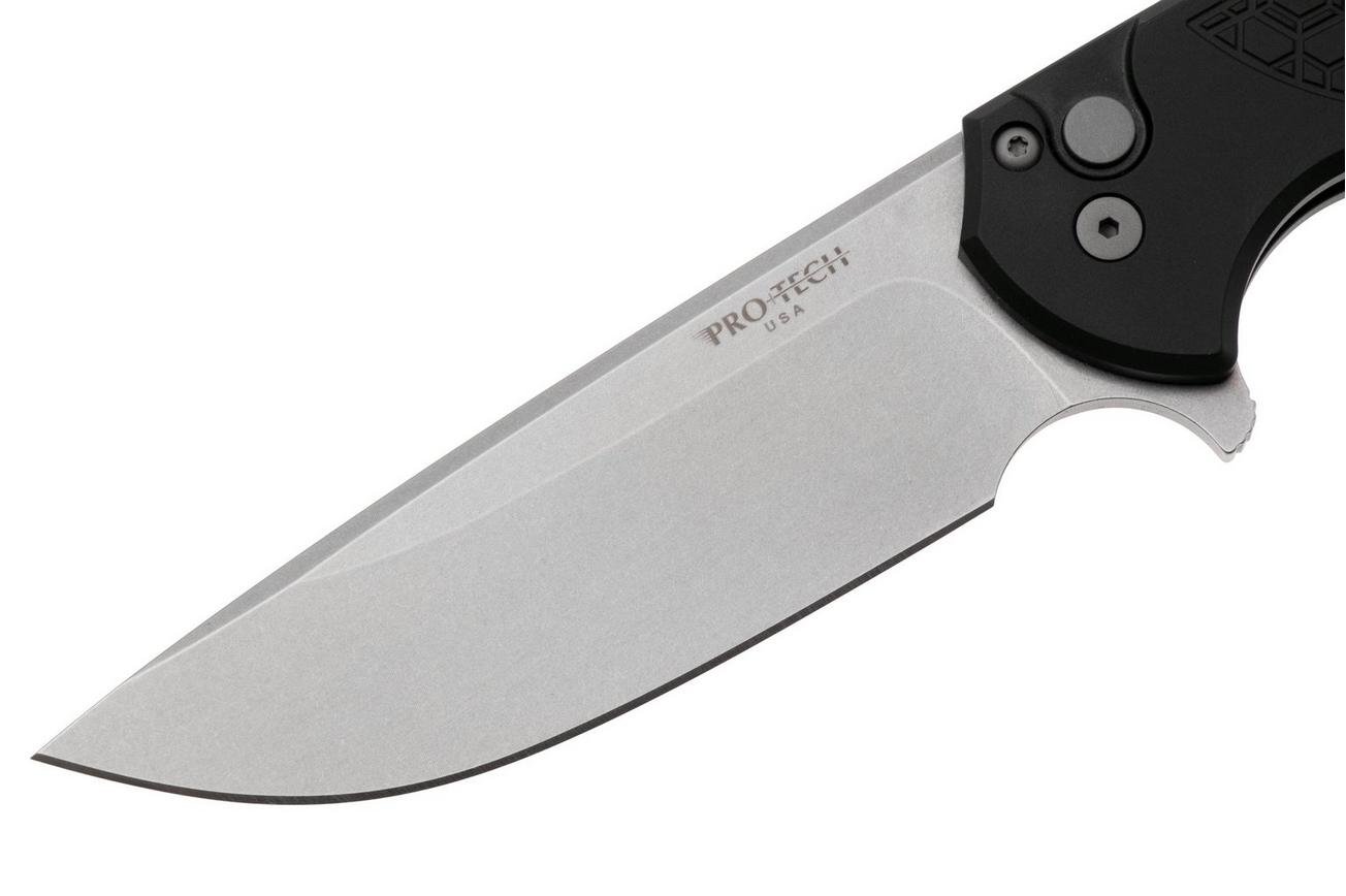 Pro-Tech Mordax MX105-GRIDLOCK, Stonewashed MagnaCut, Black Gridlock Textured Aluminum, zakmes