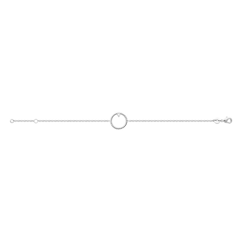 Bracelet Femme - Argent 925 - Oxyde de zirconium - Longueur : 18 cm