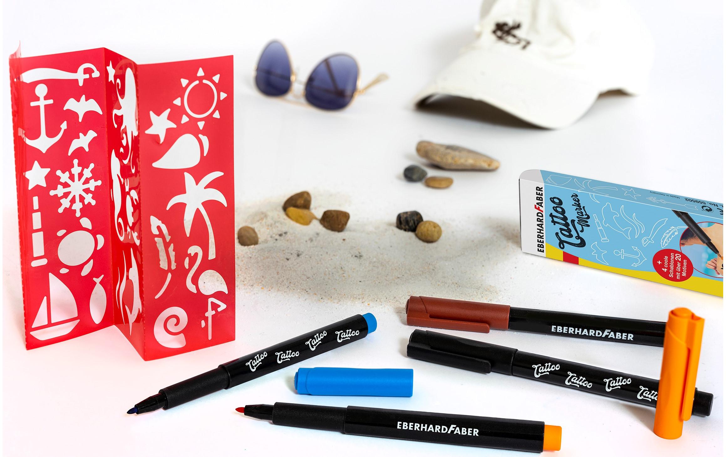 Tattoostift Set Beach, 4 StückStifte für den Tattoo-Trend