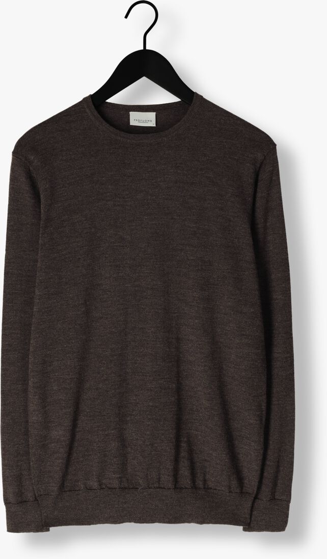 bruine profuomo trui pullover crew neck merino