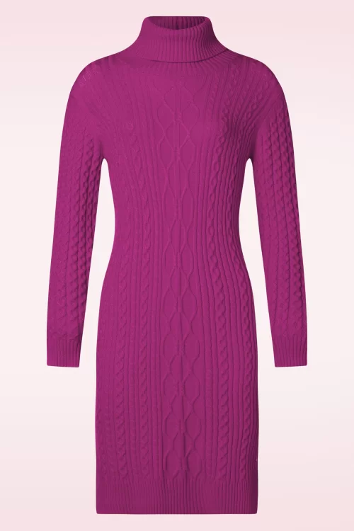 Smashed Lemon Lilah gebreide jurk in magenta