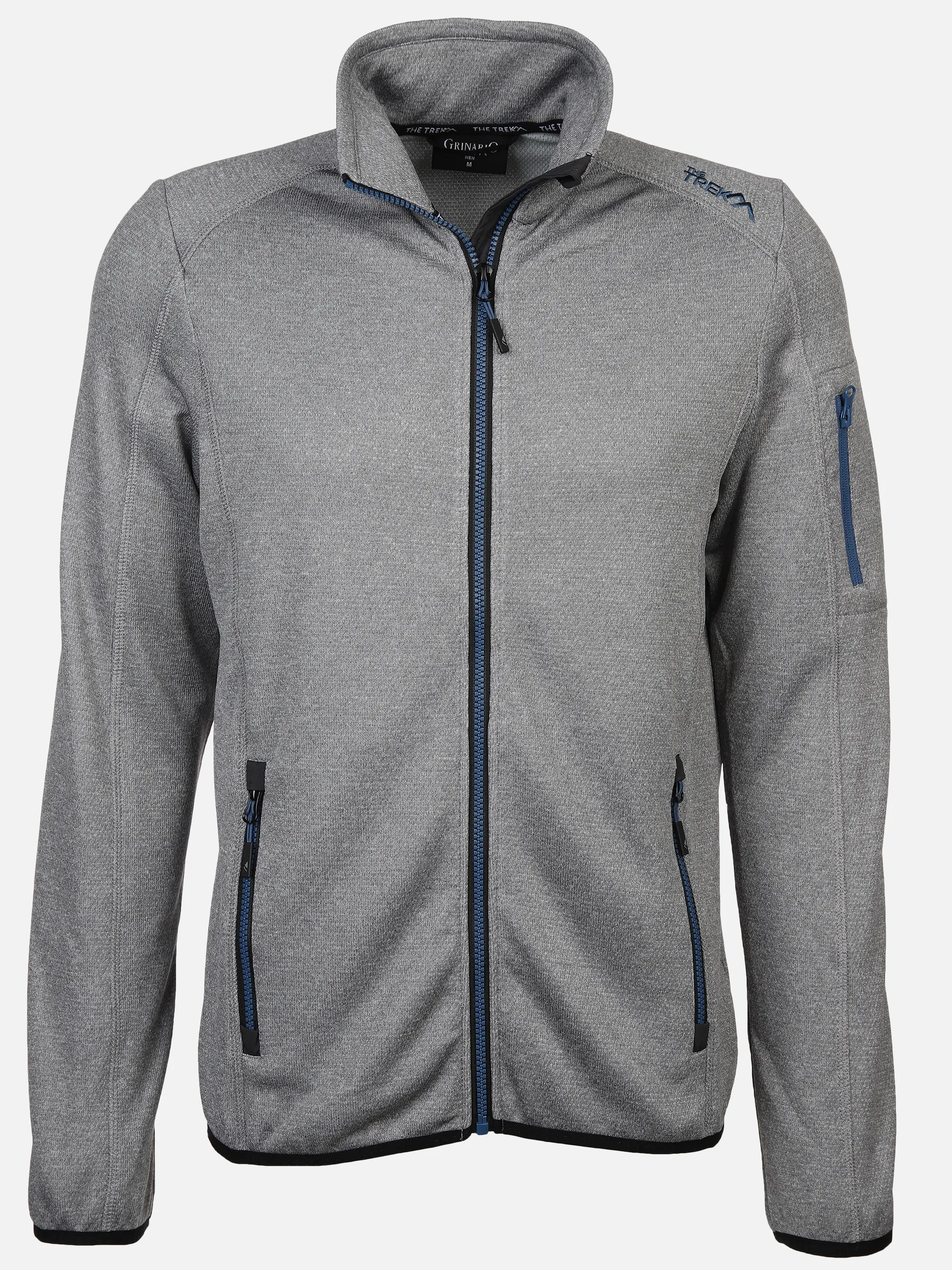 Herren Fleece Jacke mit farbigen Reißverschlüssen