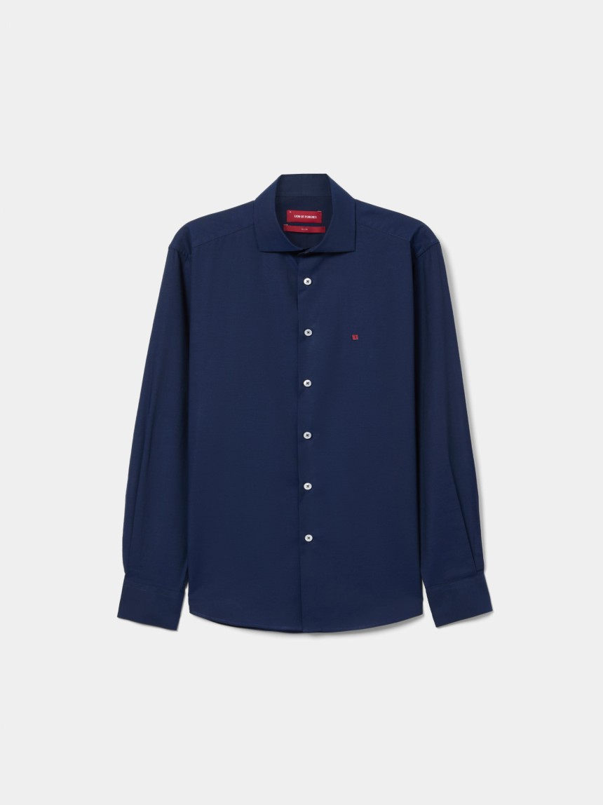 Camisa slim fit em algodão