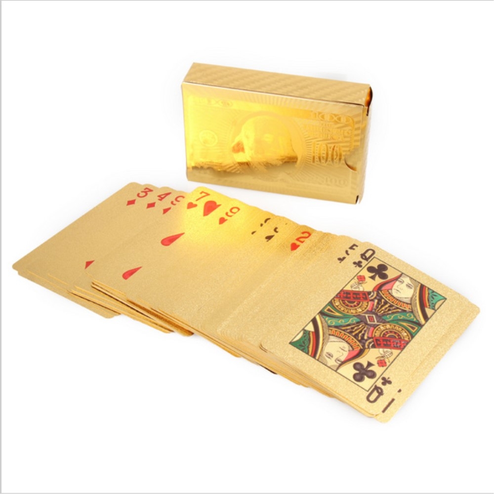 Wasserfestes Poker-Karten Deck aus Kunststoff - Gold