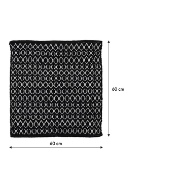 Sealskin badmat boho 60x60cm zwart
