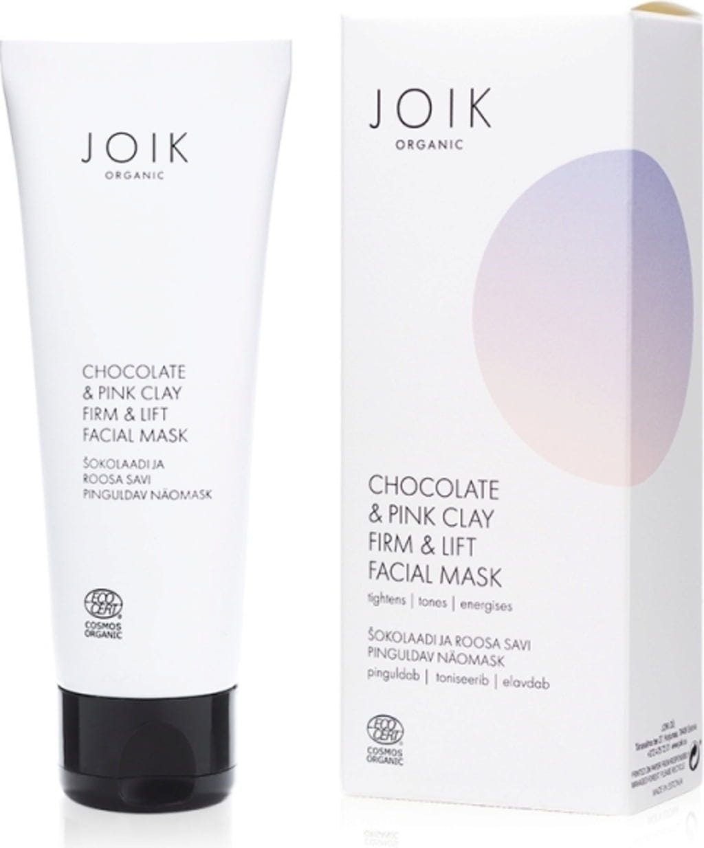 JOIK Organic  Chocolate & Pink Clay Firm & Lift Facial Mask, 75 ml