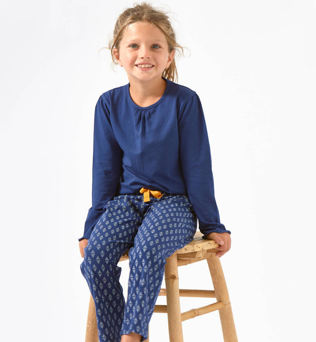 Little Label pyjama met all over print donkerblauw