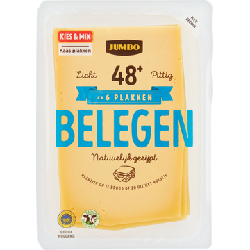 Jumbo Belegen Kaas 48+ Plakken 190 g