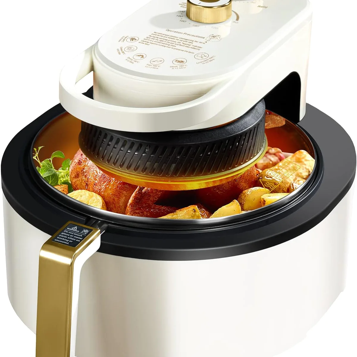 Friteuse sans Huile de 5,5L Air Fryer Avec Fenêtre Visible pour 4 à 6