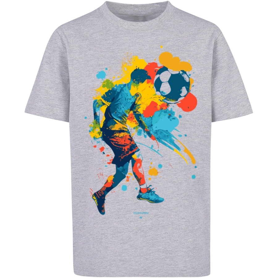 F4NT4STIC T-Shirt Fußballer heather grey