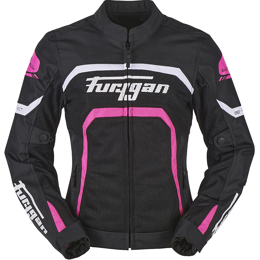 Furygan - Blouson femme Mystic Evo Vented Noir / Blanc / Rose