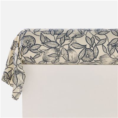 Linge de lit percale motif citrons - BECQUET CRÉATION