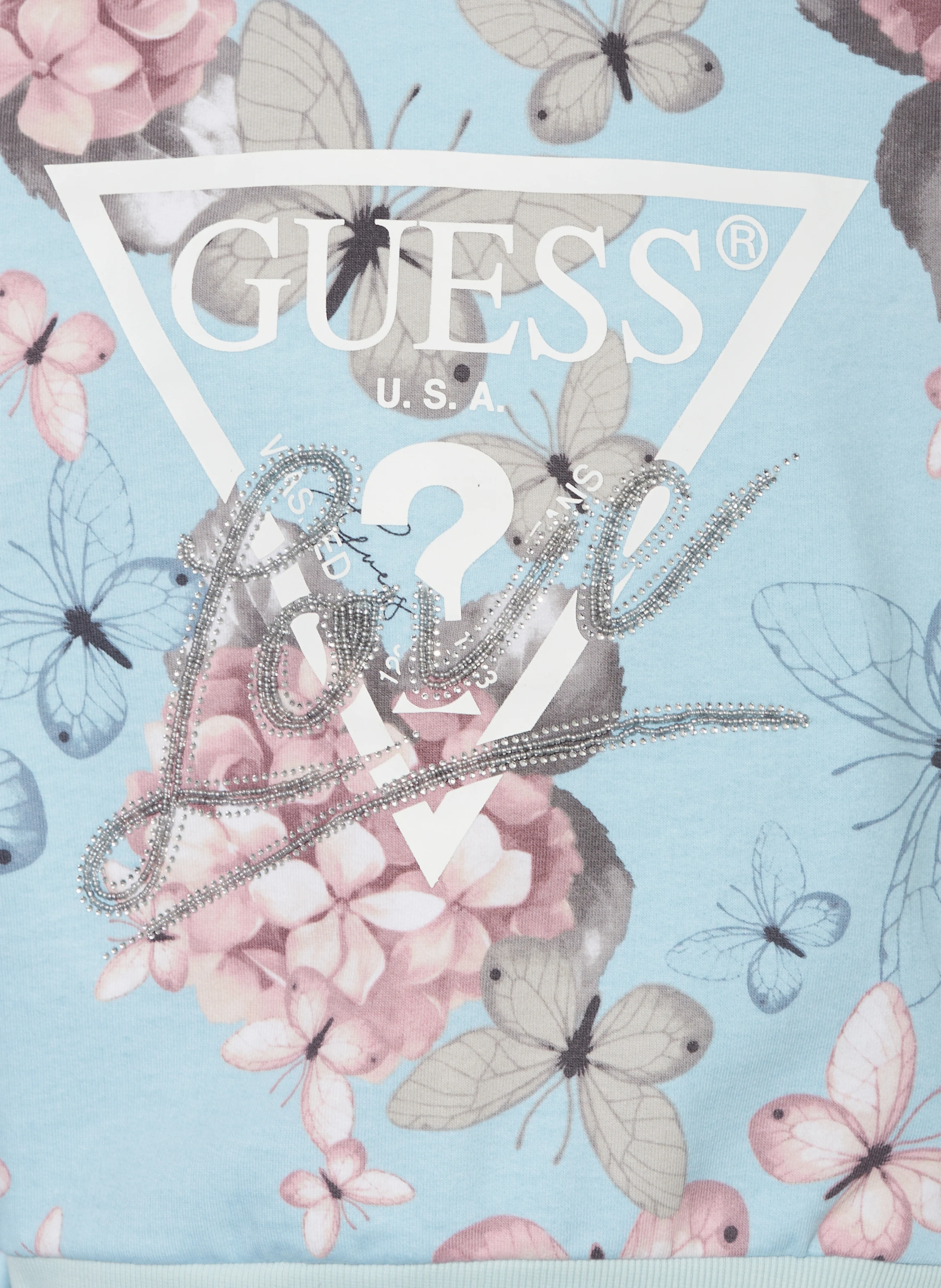 GUESS Sweatshirt mit Schmucksteinen