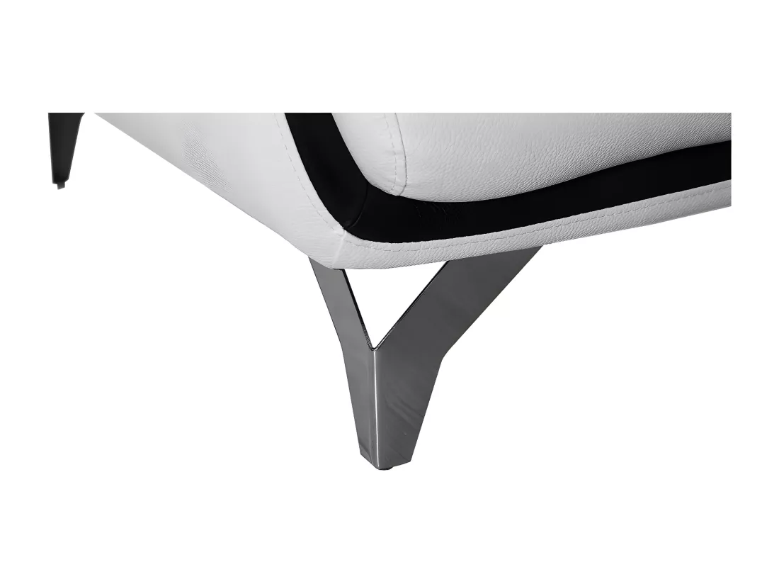 Fauteuil cuir Design JUDE Blanc