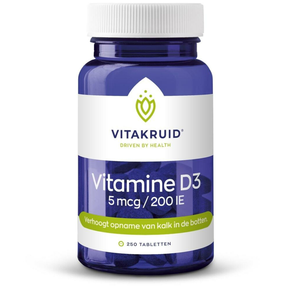 Vitakruid Vitamine D3 -5 mcg 250 tabletten
