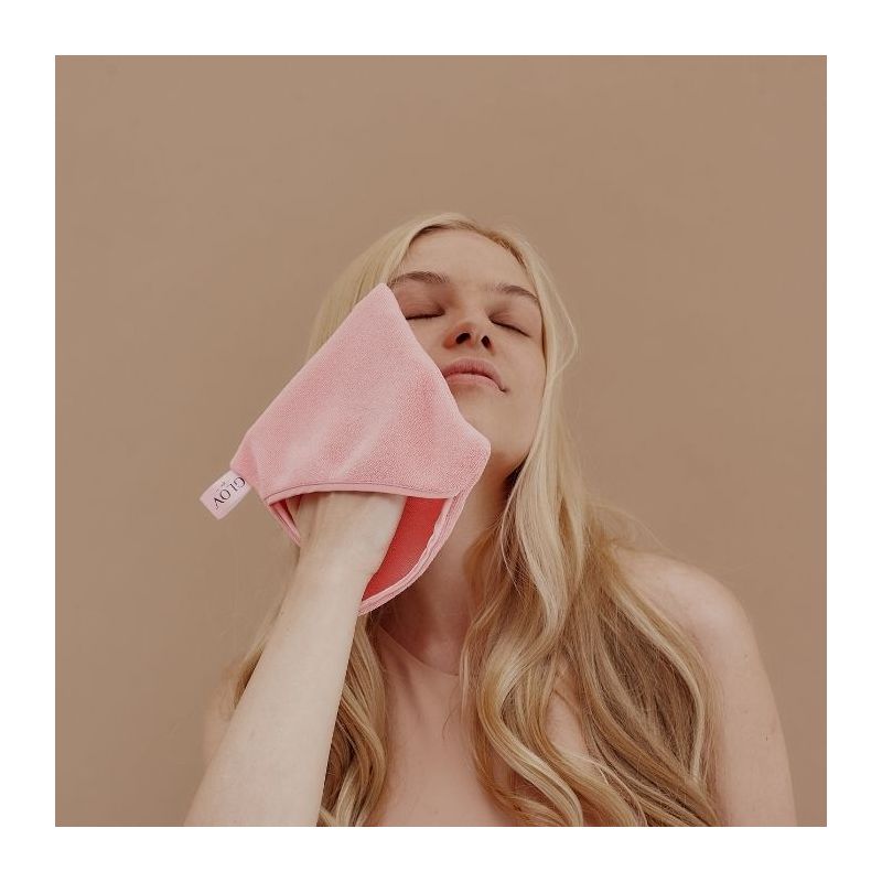 Gant lavable pour retirer les masques visage rose Glov