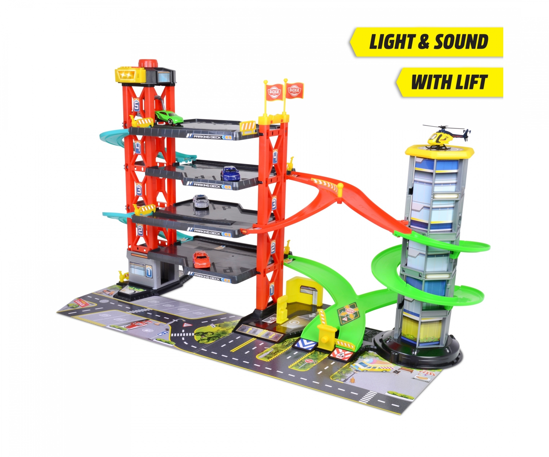 Parking Garage Kinder Spielzeug Auto Parkhaus mit Licht / Sound inkl. Batterien (203339000)