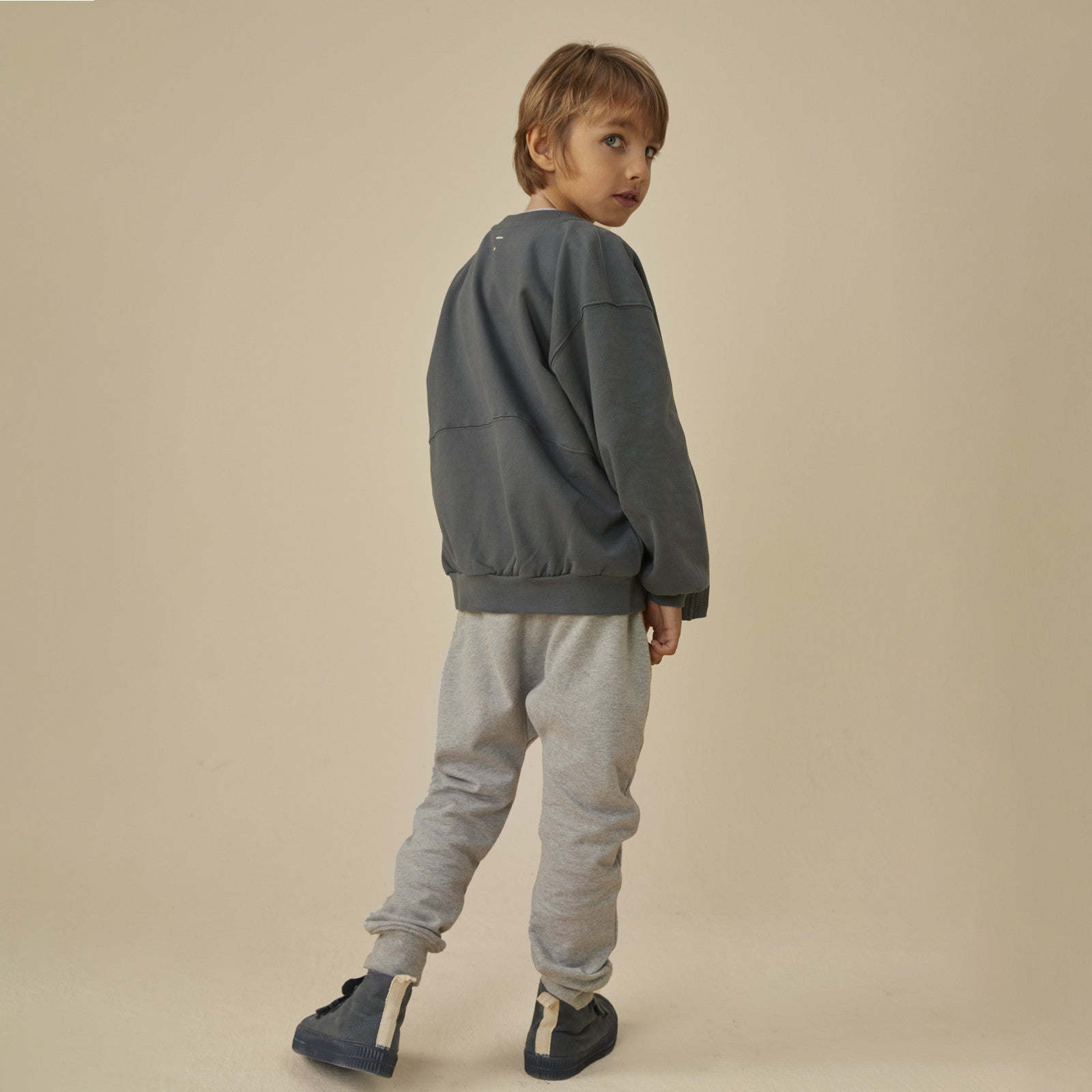 Sweatshirt Bomber Blue Grey