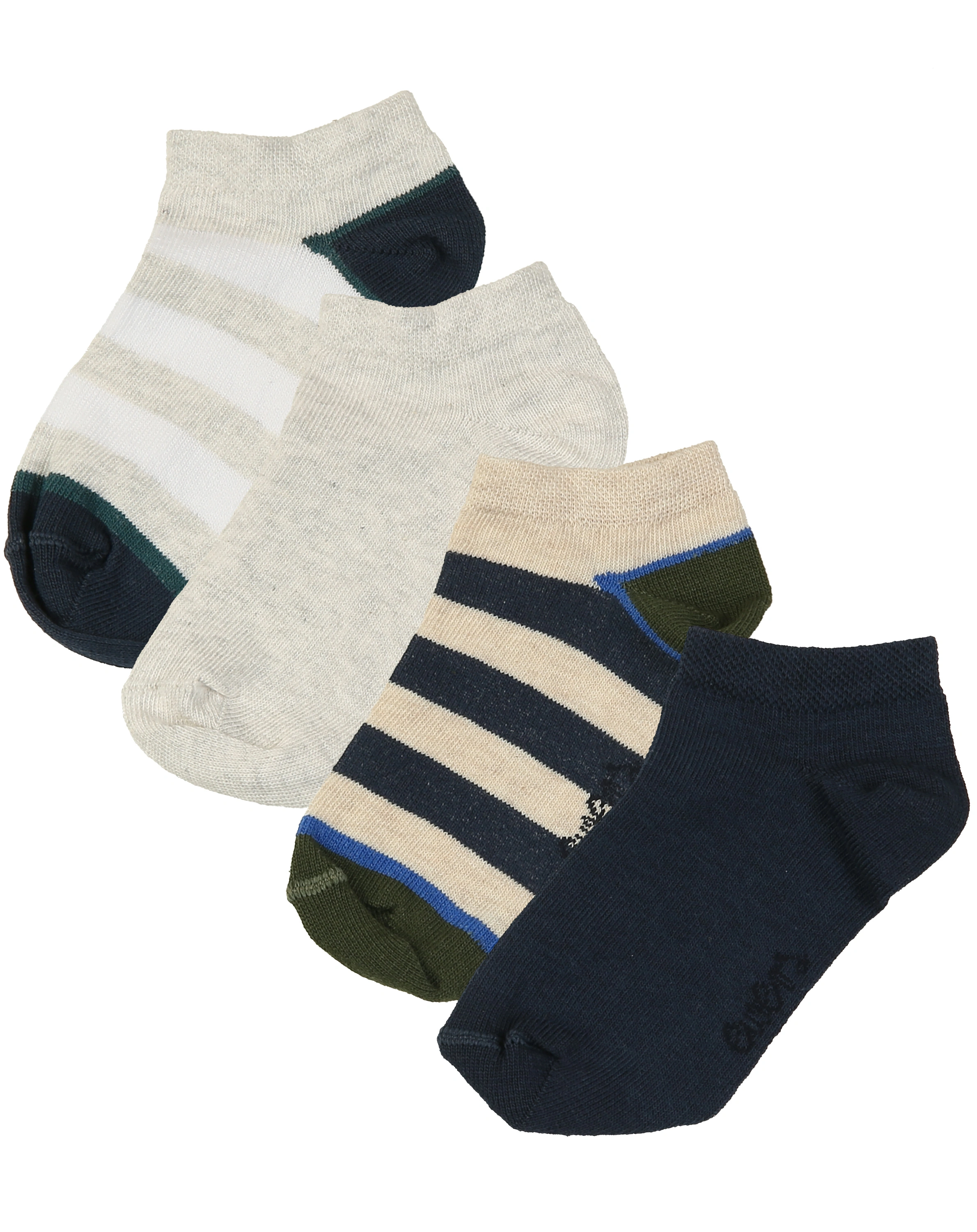 Sneakersocken RINGEL & UNI 4er-Pack in grau/navy