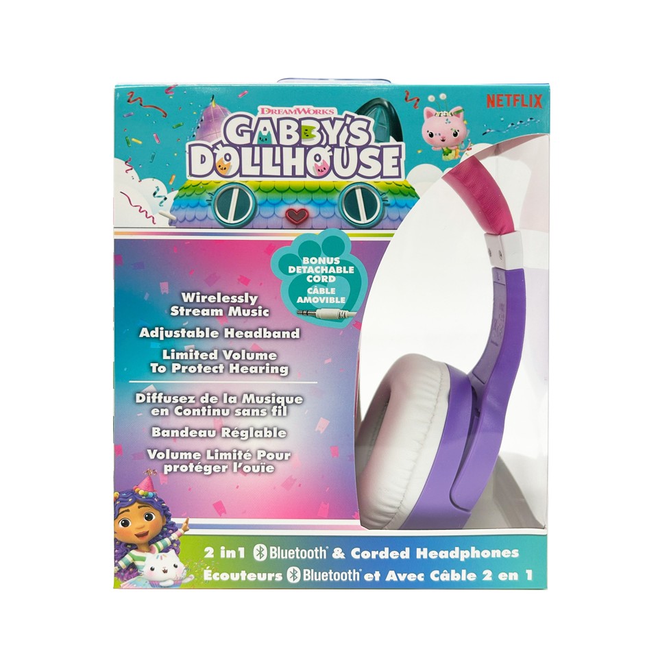 Ekids - Gabby's Dollhouse trådløse Bluetooth hovedtelefoner