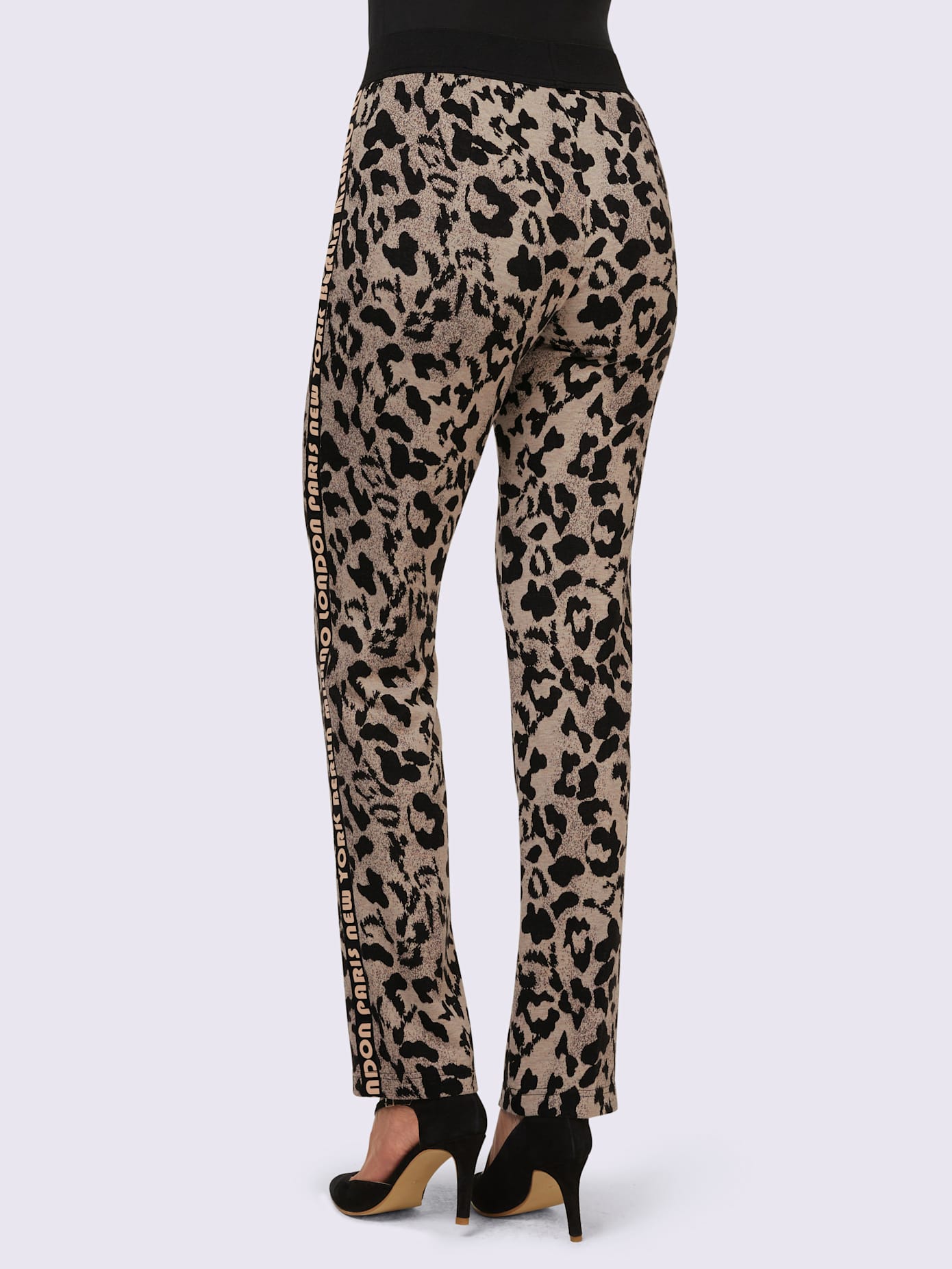 Pantalon en jersey imprimé animal décoratif