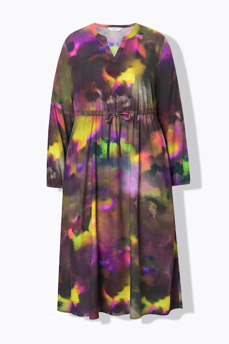 Midikleid, A-Line, Batik-Muster
