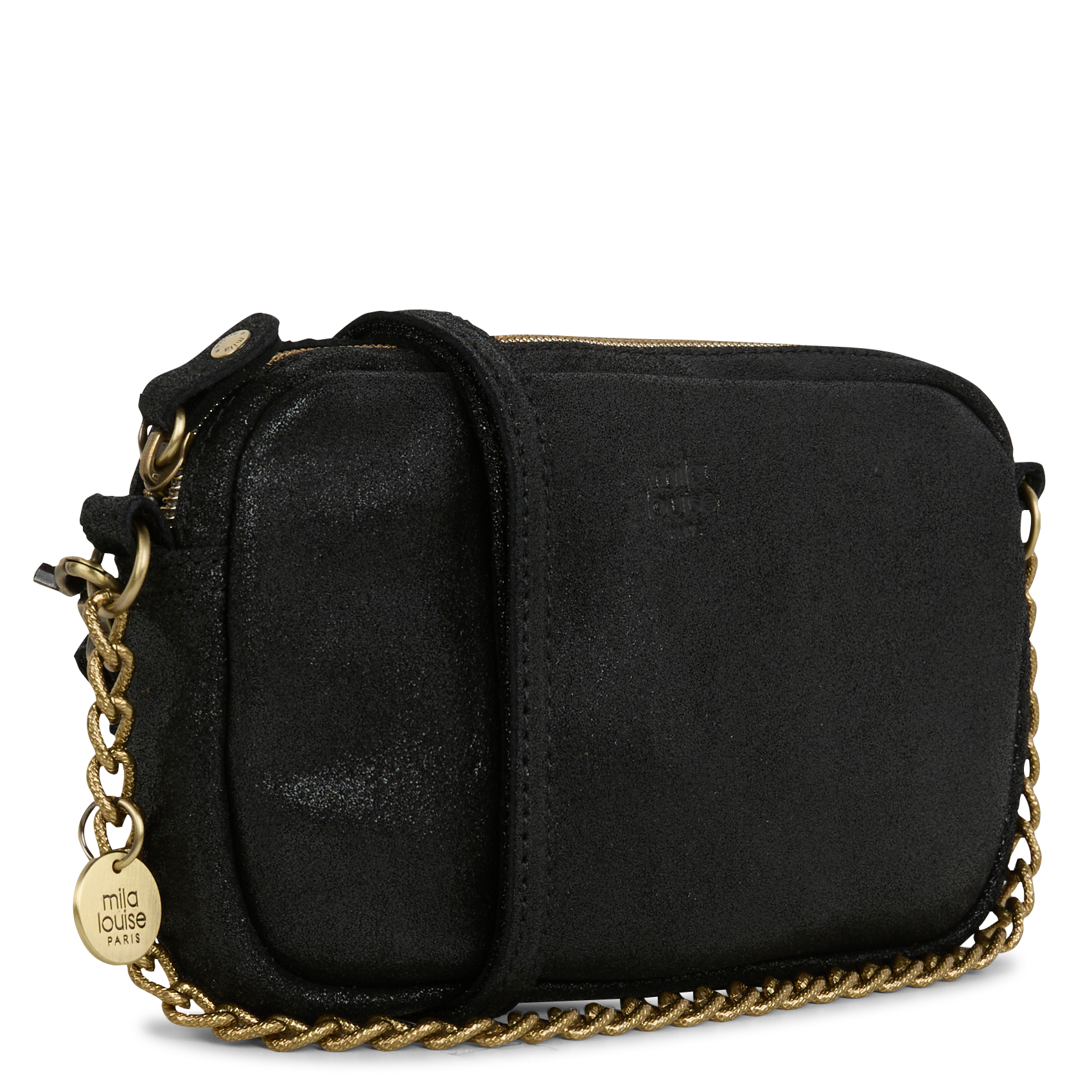 TROTTY - Sac bandoulière en cuir | Noir