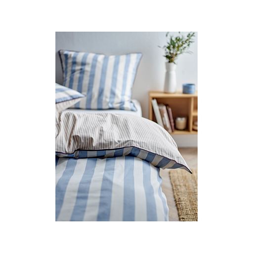 Södahl Organic Parallel Sengelinned, Linen Blue, 140x200 cm