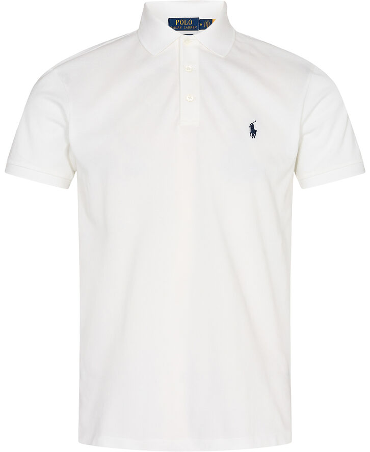 Polo Ralph Lauren Slim Fit Stretch Mesh Polo Hvid