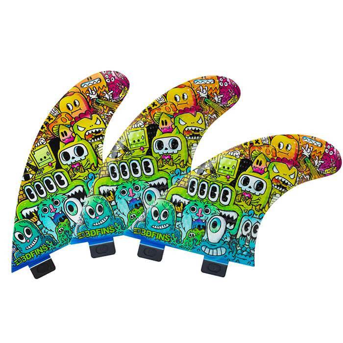 3DFINS Go Hard Monster - Thruster FCS - Medium