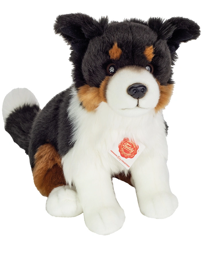 Kuscheltier TRI-COLOR COLLIE (30cm) sitzend in braun