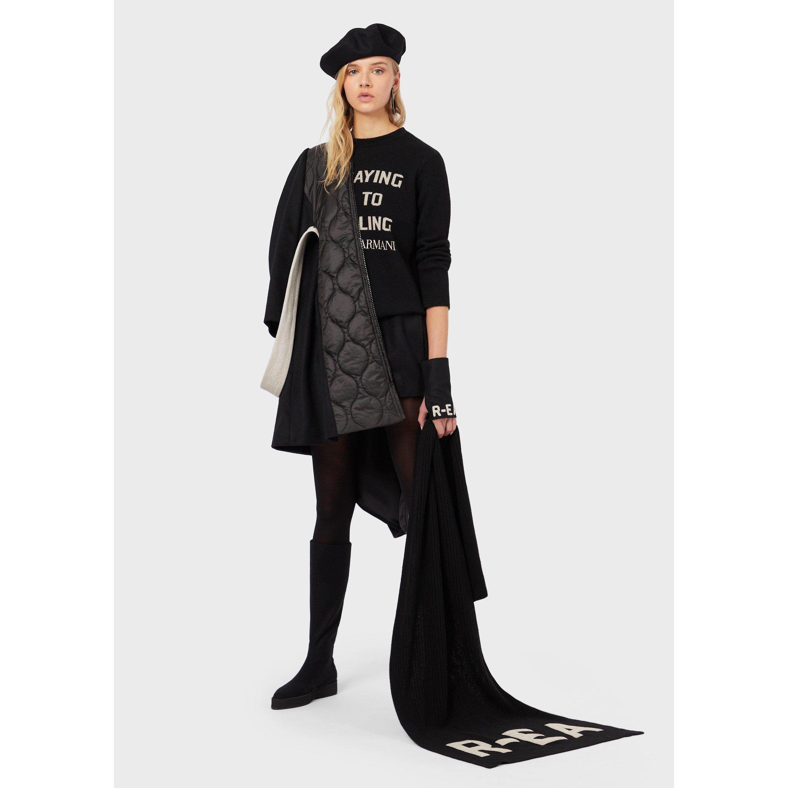 Emporio Armani Slogan Knit Sweater