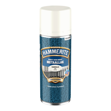 Hammerite metaallak spuitlak hamerslag wit 400 ml