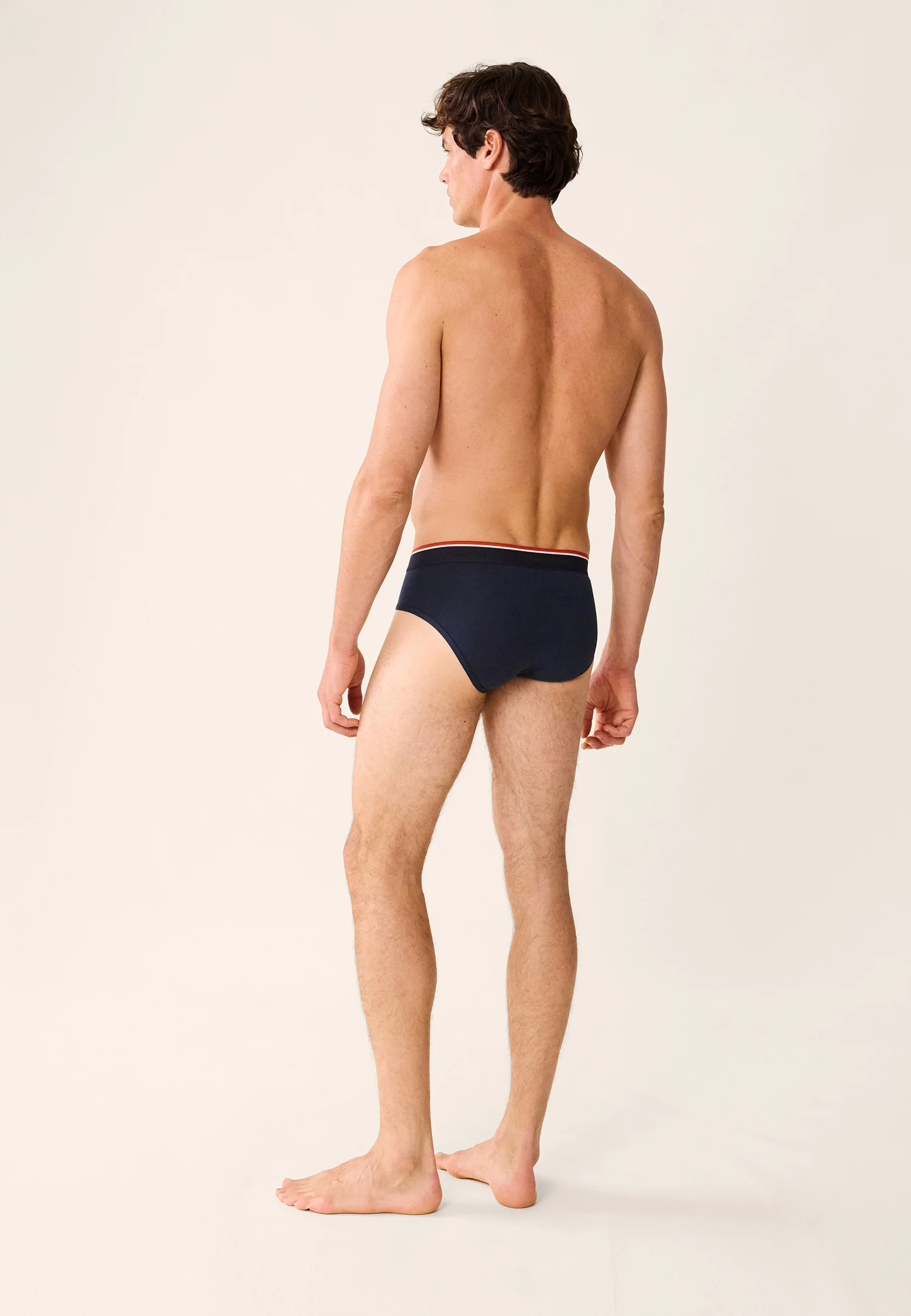 Slip échancré en coton-Jeff  Bleu Marine